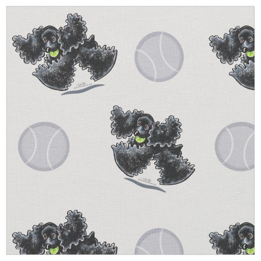 Tissu Black Cocker Spaniel Playtime Silver (Fermer)