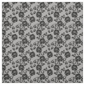 Tissu Black lace pattern on white background (Échantillon)