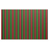 Tissu Black Red Green Stripes Pattern   (Yard)