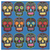 Tissu Black Sugar Skulls (Fermer)