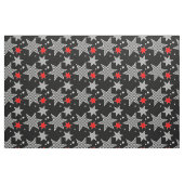 Tissu Black, White, Red Stars (Fat Quarter)
