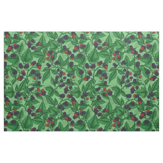 Tissu Blackberry en vert (Fat Quarter)