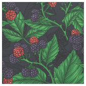 Tissu Blackberry sur gris foncé (Fermer)