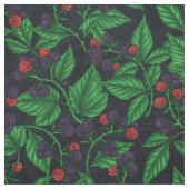 Tissu Blackberry sur gris foncé (Échantillon)