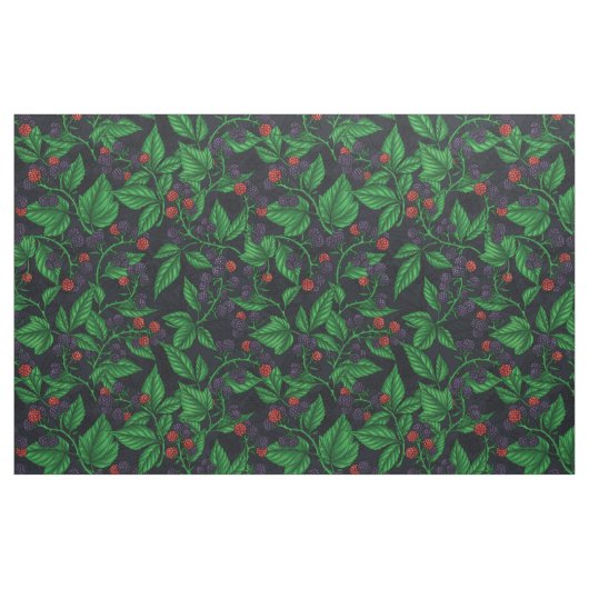 Tissu Blackberry sur gris foncé (Fat Quarter)