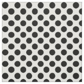 Tissu blanc avec Pois noirs (Échantillon)