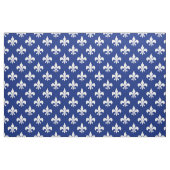 Tissu Blanc bleu Fleur de lis Textile (Fat Quarter)