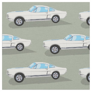 Tissu blanc classique de voiture de muscle