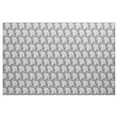 Tissu blanc d'art de chien de caniche (Fat Quarter)