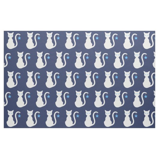 Tissu blanc de chat (Fat Quarter)