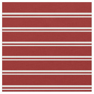 Tissu Blanc et rouge foncé Motif des rayures