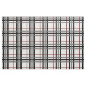 Tissu blanc et rouge noir de plaid (Fat Quarter)