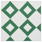 Tissu blanc et vert géométrique de motif de (Échantillon)