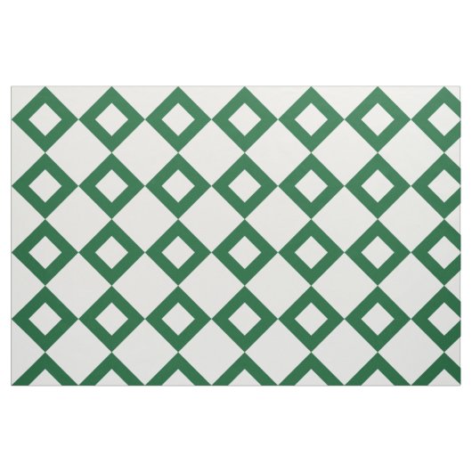 Tissu blanc et vert géométrique de motif de (Fat Quarter)