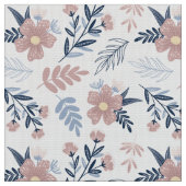 Tissu Blanc Floral Chic Par Le Quartier Gras Du Ja (Fermer)