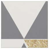 Tissu Blanc gris moderne Teal et triangles d'or de Faux (Fermer)