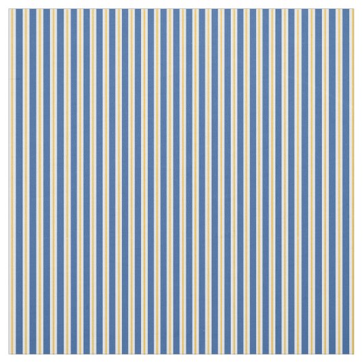 Tissu blanc jaune bleu de rayure verticale (Échantillon)