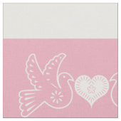 Tissu Blanc mexicain de rose d'inséparables de Papel (Fermer)