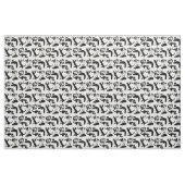 Tissu blanc noir de chats de smoking (Fat Quarter)