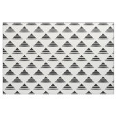 Tissu blanc noir de motif de triangle de Geo (Yard)