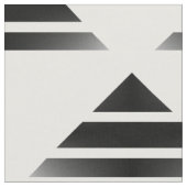 Tissu blanc noir de motif de triangle de Geo (Fermer)