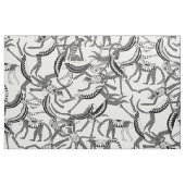 Tissu blanc noir de singe (Fat Quarter)