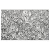 Tissu blanc noir des animaux canadiens (Fat Quarter)