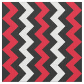 Tissu Blanc noir et rouge Chevron (fermé)