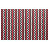 Tissu Blanc noir et rouge Chevron (Fat Quarter)