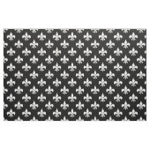 Tissu Blanc noir Fleur de lis Textile (Fat Quarter)