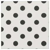 Tissu Blanc noir Pois Textile (Fermer)