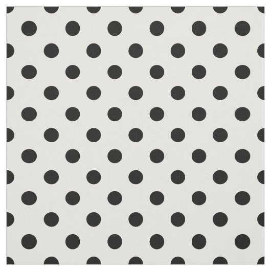 Tissu Blanc noir Pois Textile (Échantillon)