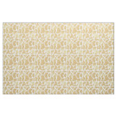 Tissu Blanc Or simple Grandes Portes de vache Motif anim (Fat Quarter)