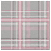 Tissu blanc plaid rose gris (Fermer)