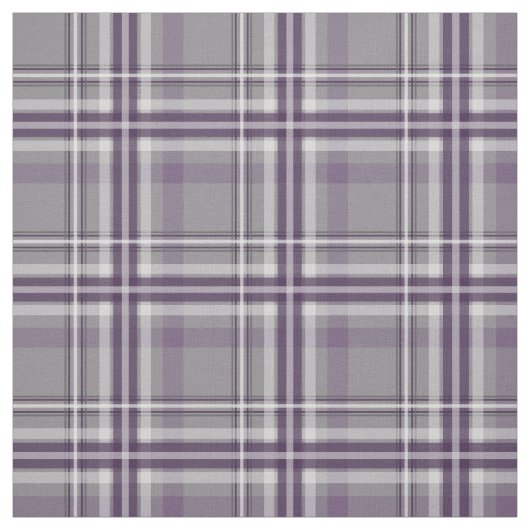 Tissu blanc plaid violet gris (Échantillon)