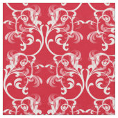 Tissu blanc rouge parisien Damask (Fermer)