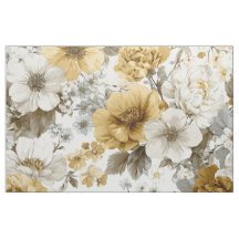 Blanc Rustique Jaune Botanique Floral Vintage