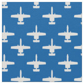 Tissu Blanc sur bleu A-10 Warthog Attack Jet Motif (Détail)