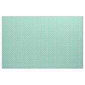 Tissu Blanc sur le point de polka vert turquoise (Yard)
