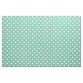 Tissu Blanc sur le point de polka vert turquoise (Fat Quarter)