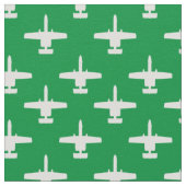 Tissu Blanc sur vert A-10 Warthog Attack Jet Motif (Détail)