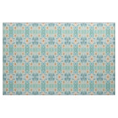Tissu Blanc, teinte de sarcelle et or (Yard)
