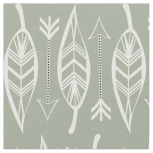 Tissu Blanc tribal