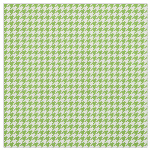 Tissu blanc vert de motif de pied-de-poule