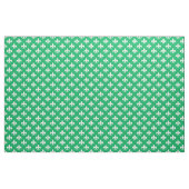 Tissu Blanc vert Fleur de lis Textile (Yard)