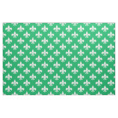 Tissu Blanc vert Fleur de lis Textile (Fat Quarter)