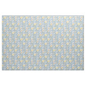 Tissu Blancs & Bleus Fleur Motif Fabric (Fat Quarter)