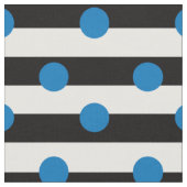 Tissu Blancs Noirs Avec Pois Bleus (Fermer)