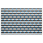 Tissu Blancs Noirs Avec Pois Bleus (Fat Quarter)