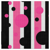 Tissu Blancs Pois rose (Fermer)